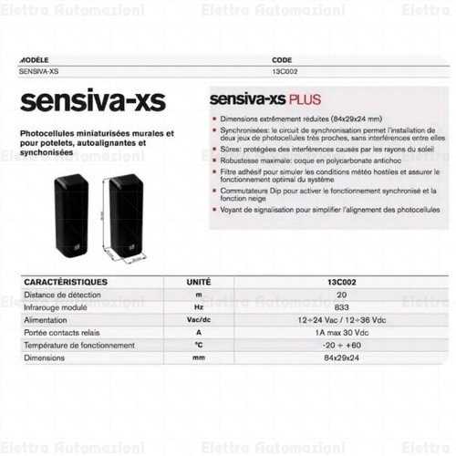 Coppia Fotocellule universali misure ridotte esterno 30mt V2 elettronica SENSIVA